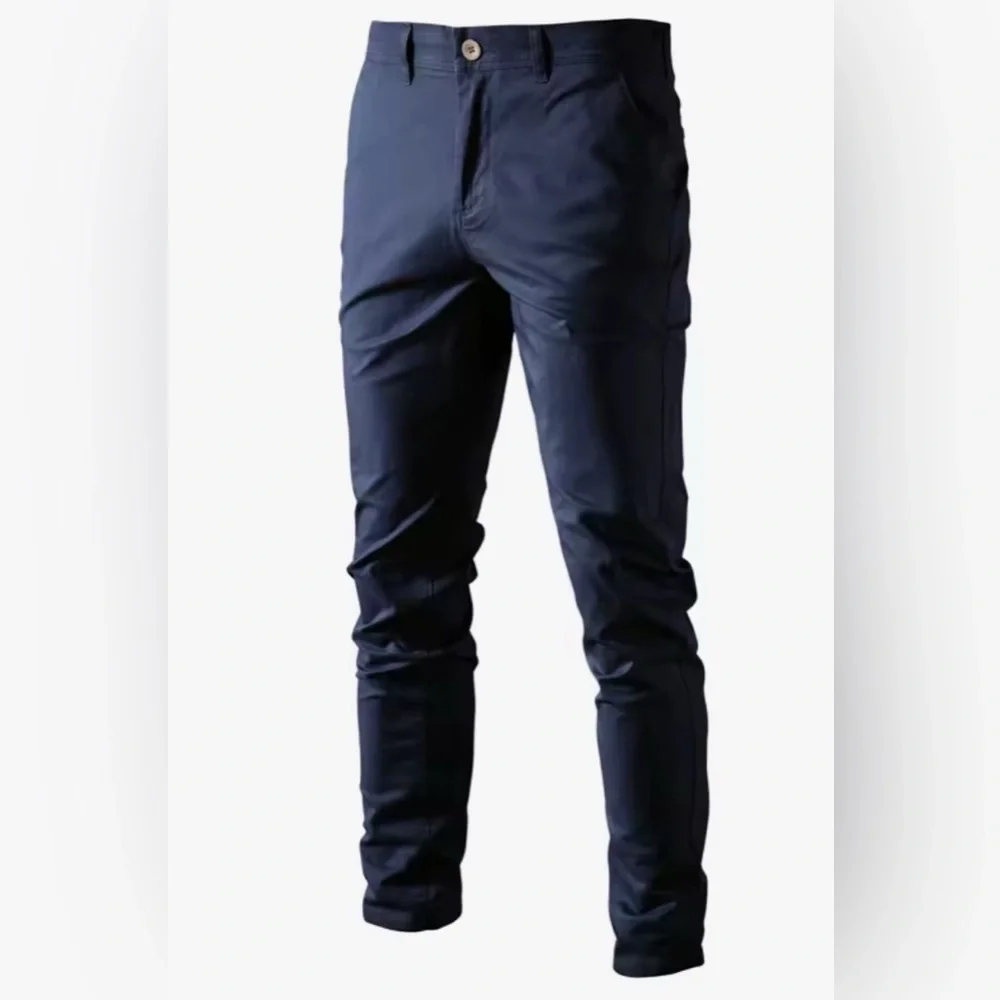 NWT, AIOPESON Casual Cotton Men Trousers Slim Fit, 31,‎ Navy, A3